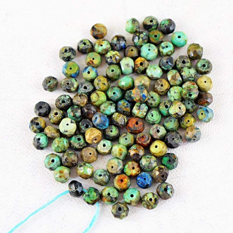 gemsmore:Natural Turquoise Drilled Beads Lot