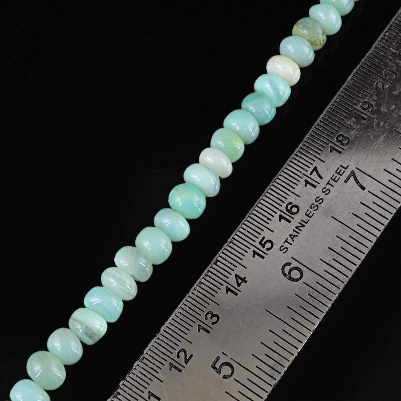 gemsmore:Natural Unheated Blue Chalcedony Beads Strand