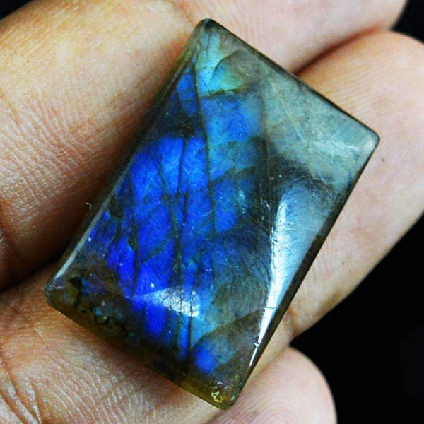 gemsmore:Natural Unheated Blue Flash Labradorite Gemstone Rectangular Shape