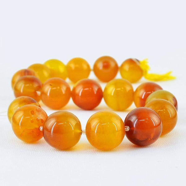 gemsmore:Natural Unheated Brown Onyx Round Beads Strand