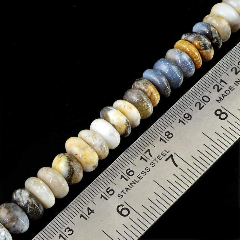 gemsmore:Natural Unheated Drilled Dendrite Opal Beads Strand