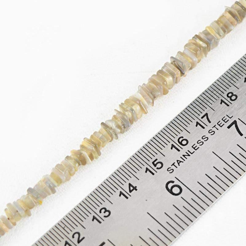 gemsmore:Natural Unheated Drilled Labradorite Beads Strand