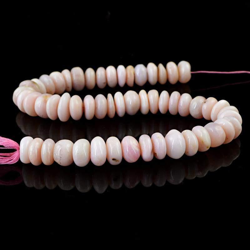 gemsmore:Natural Unheated Drilled Pink Australian Opal Beads Strand