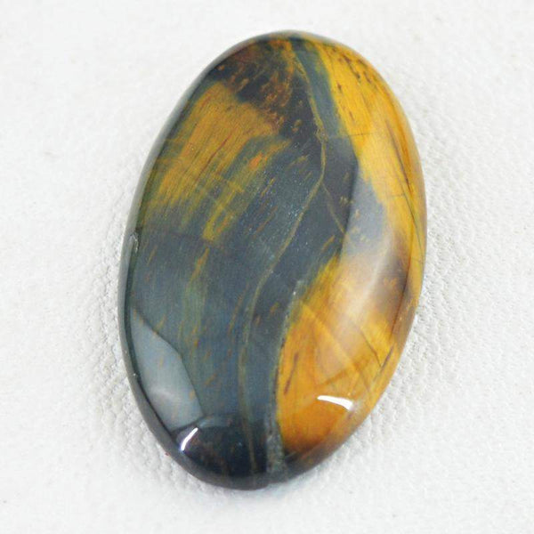 gemsmore:Natural Unheated Iron Tiger Eye Oval Shape Gemstone