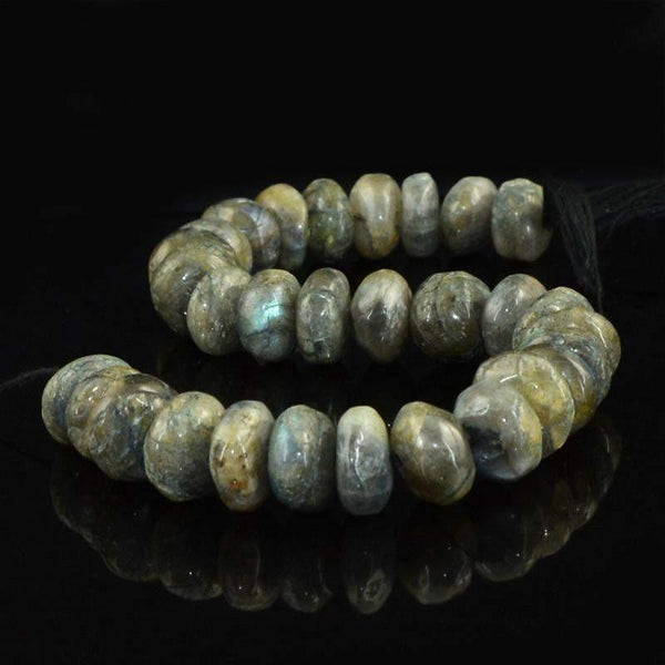 gemsmore:Natural Unheated Labradorite Round Shape Beads Strand