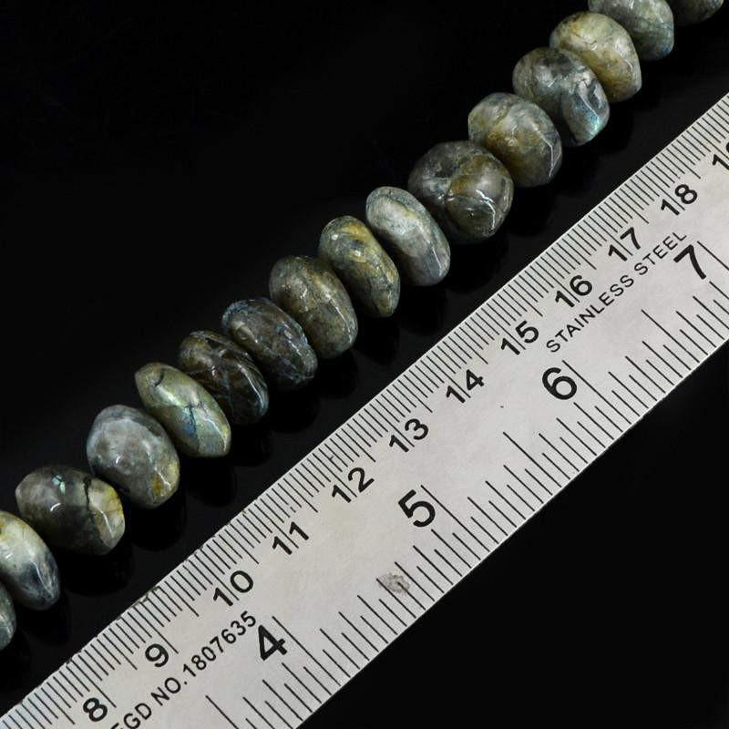 gemsmore:Natural Unheated Labradorite Round Shape Beads Strand