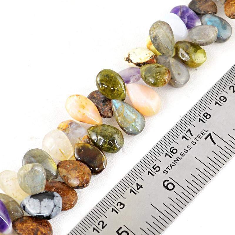 gemsmore:Natural Unheated Multi Gemstone Beads Strand