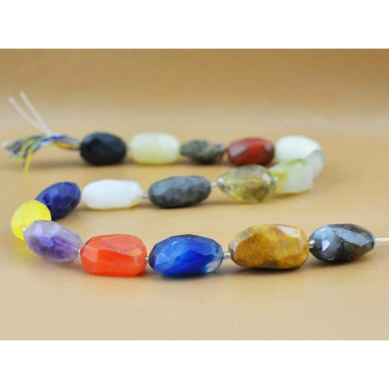 gemsmore:Natural Unheated Multi Gemstone Faceted Beads Strand