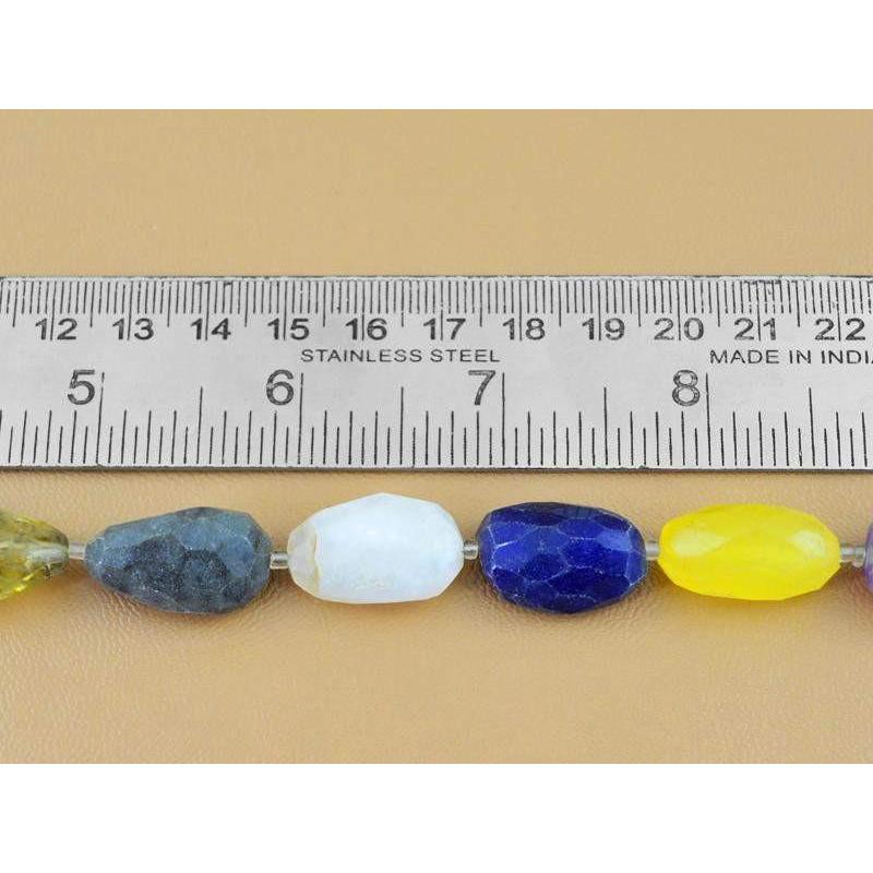 gemsmore:Natural Unheated Multi Gemstone Faceted Beads Strand