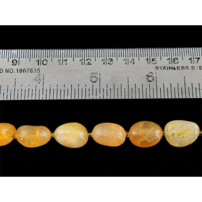 gemsmore:Natural Unheated Orange Aventurine Beads Strand - Drilled