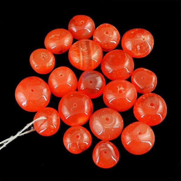 gemsmore:Natural Unheated Orange Onyx Round Beads Lot