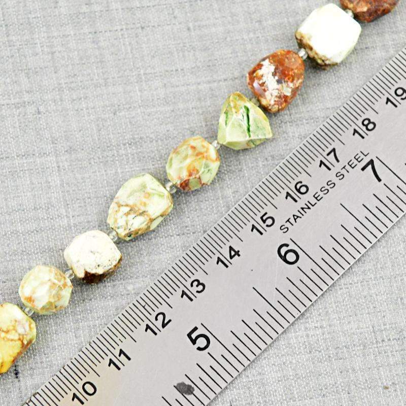 gemsmore:Natural Unheated Picasso Jasper Beads Strand - Faceted Drilled