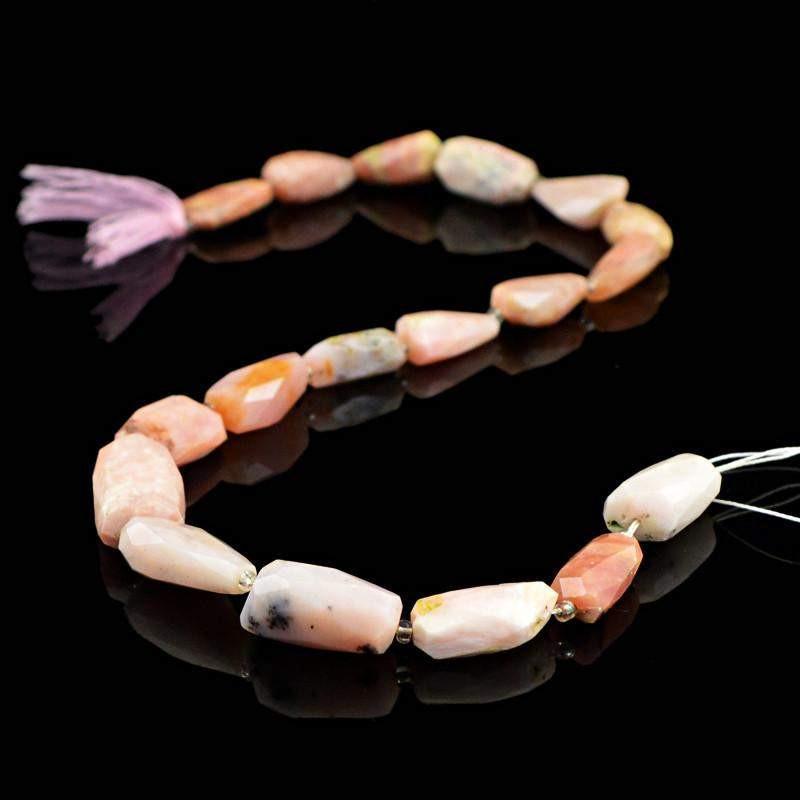 gemsmore:Natural Unheated Pink Australian Opal Beads Strand