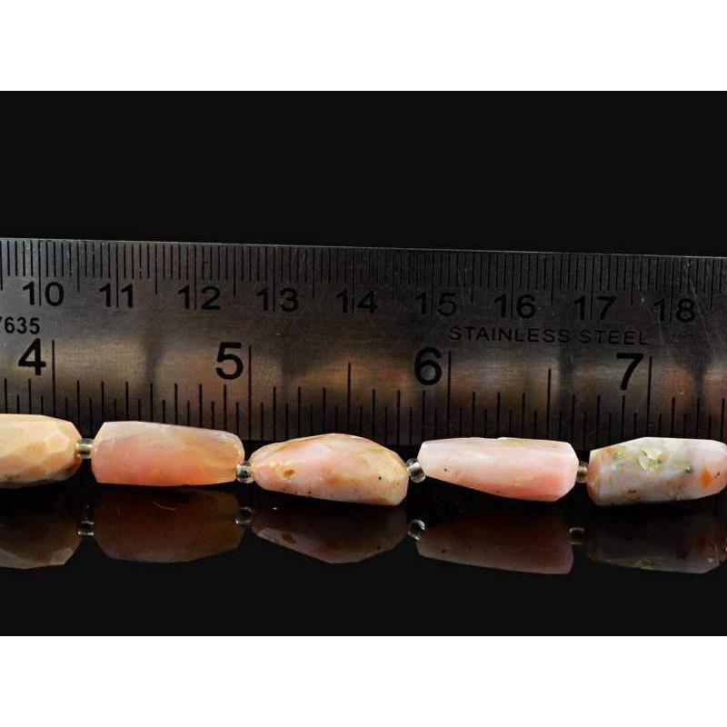 gemsmore:Natural Unheated Pink Australian Opal Beads Strand