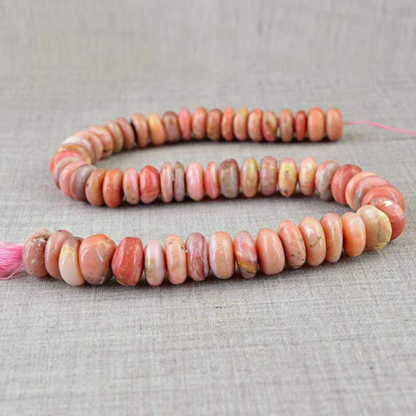 gemsmore:Natural Unheated Pink Australian Opal Round Beads Strand