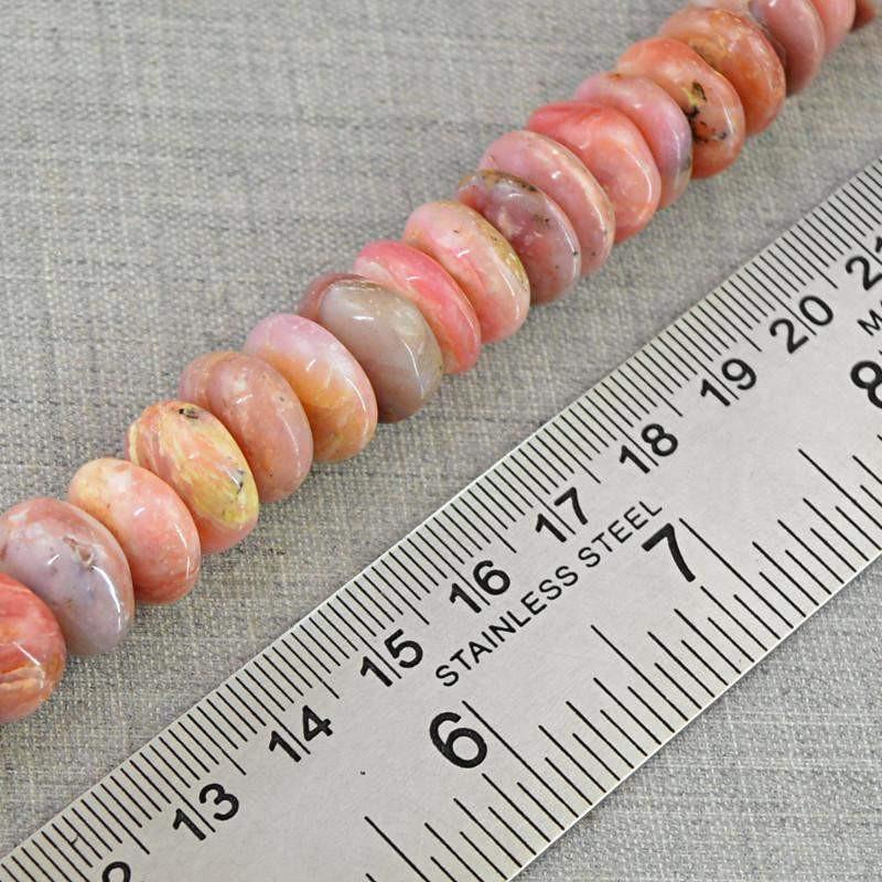 gemsmore:Natural Unheated Pink Australian Opal Round Beads Strand