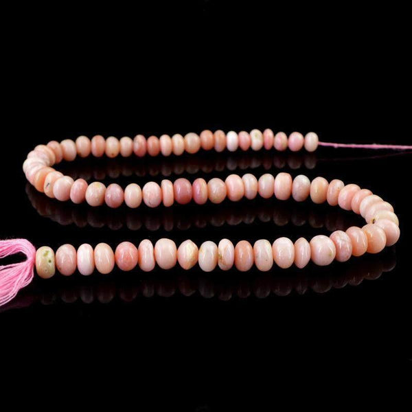 gemsmore:Natural Unheated Pink Australian Opal Round Beads Strand