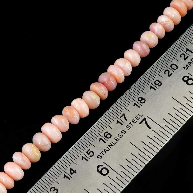 gemsmore:Natural Unheated Pink Australian Opal Round Beads Strand