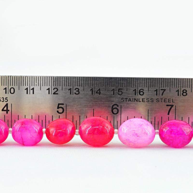 gemsmore:Natural Unheated Pink Onyx Beads Strand