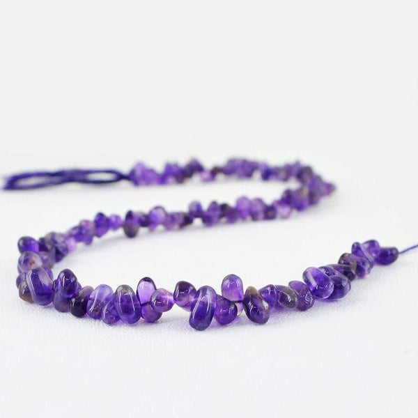 gemsmore:Natural Unheated Purple Amethyst Beads Strand