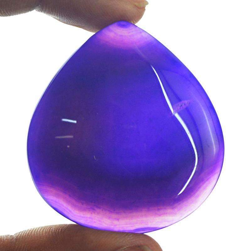 gemsmore:Natural Unheated Purple Onyx Gemstone - Pear Shape