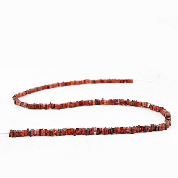 gemsmore:Natural Unheated Red Garnet Beads Strand