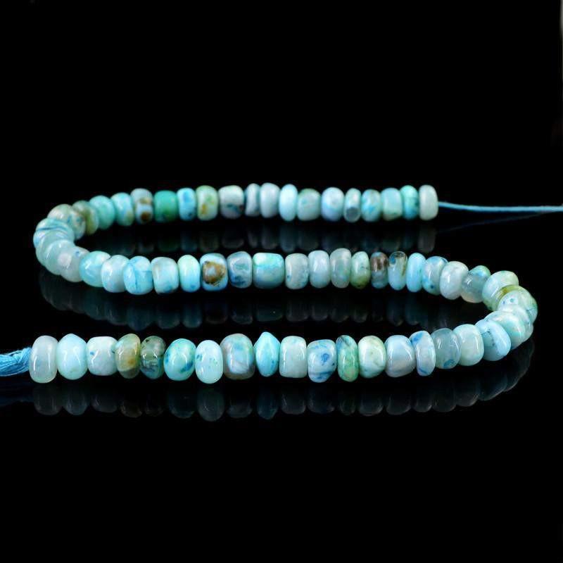 gemsmore:Natural Unheated Round Shape Peruvian Opal Beads Strand