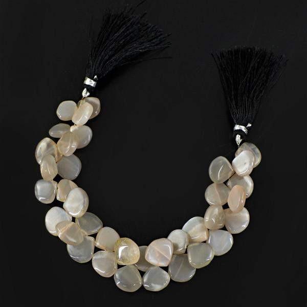 gemsmore:Natural Untreated Agate Drilled Beads Strand