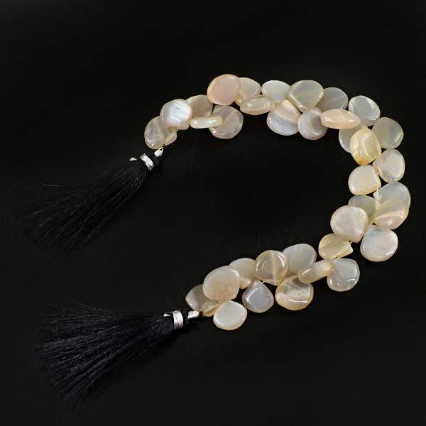 gemsmore:Natural Untreated Agate Drilled Beads Strand