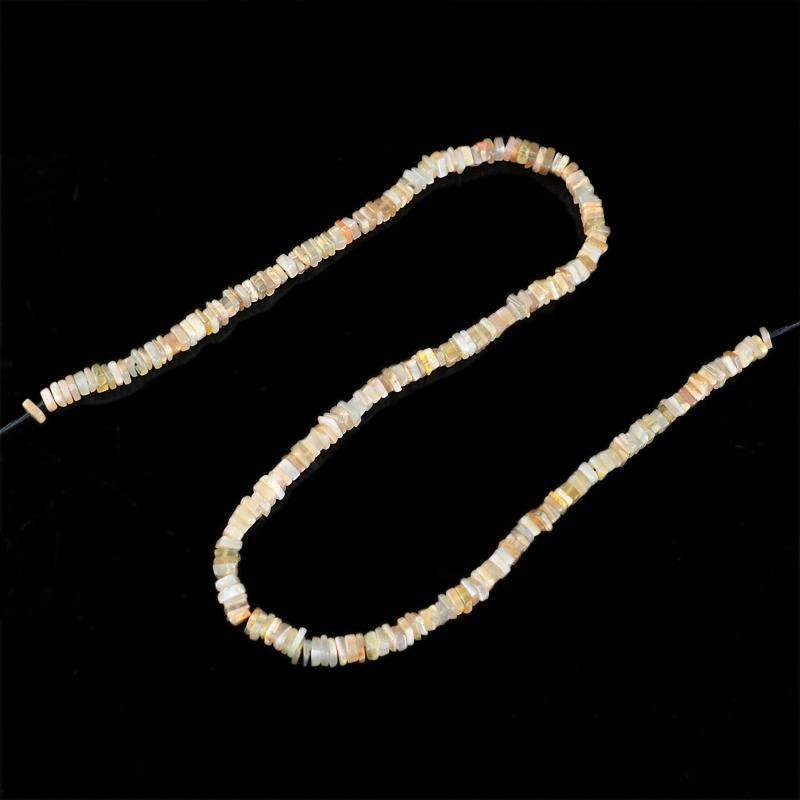 gemsmore:Natural Untreated Agate Drilled Beads Strand