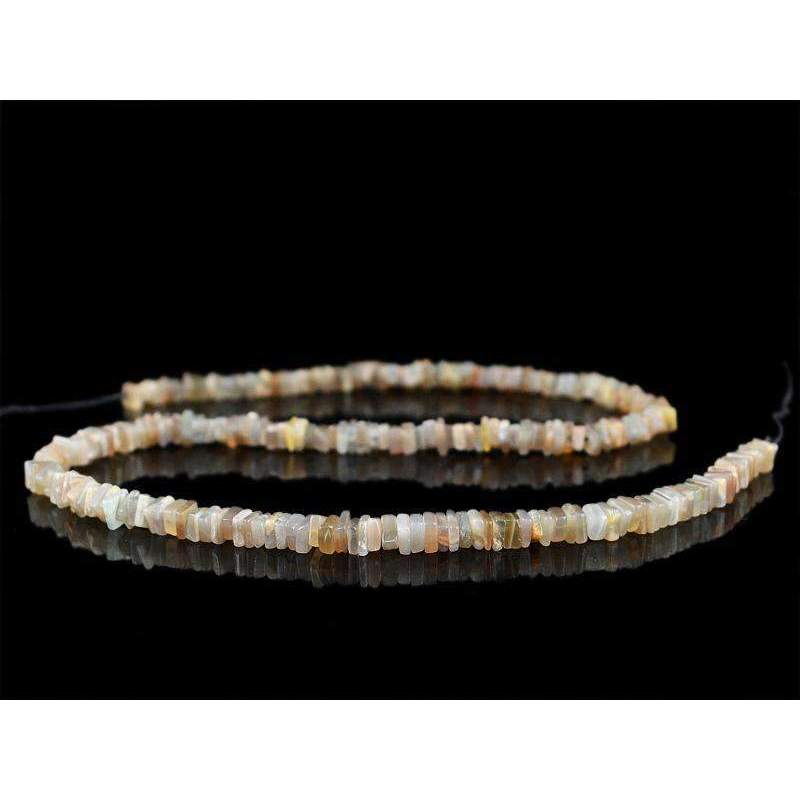 gemsmore:Natural Untreated Agate Drilled Beads Strand