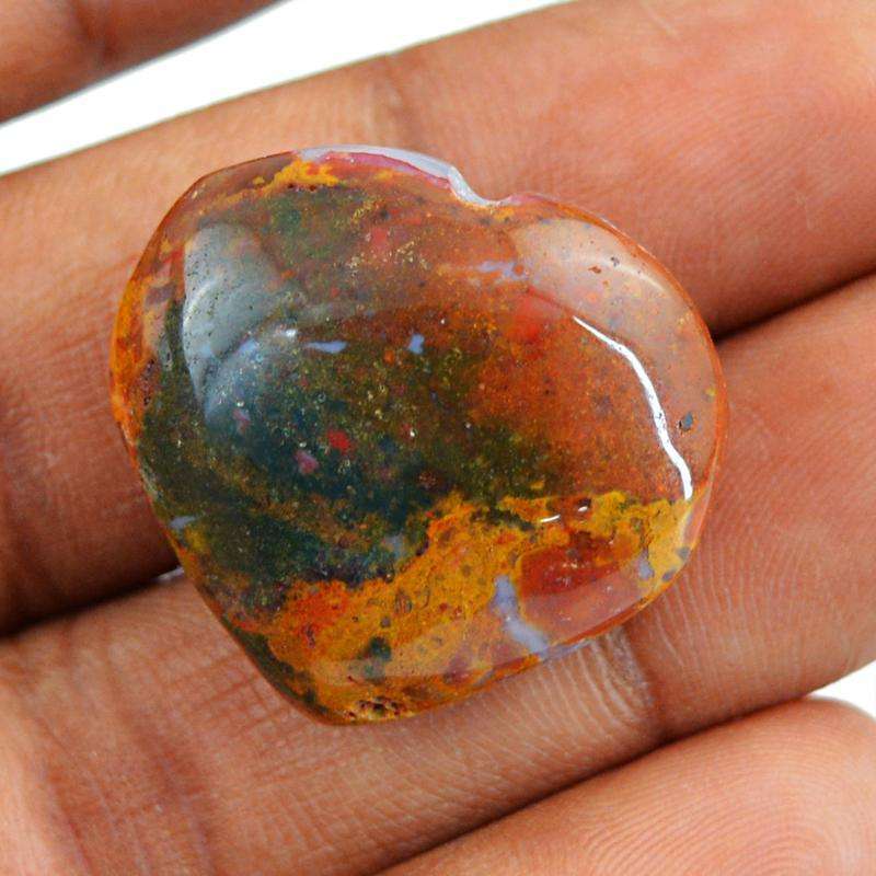 gemsmore:Natural Untreated Agate Gemstone - Heart Shape