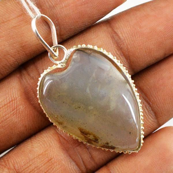 gemsmore:Natural Untreated Agate Gemstone Healing Pendant