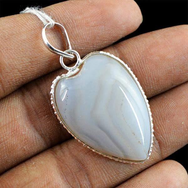 gemsmore:Natural Untreated Agate Gemstone Pendant