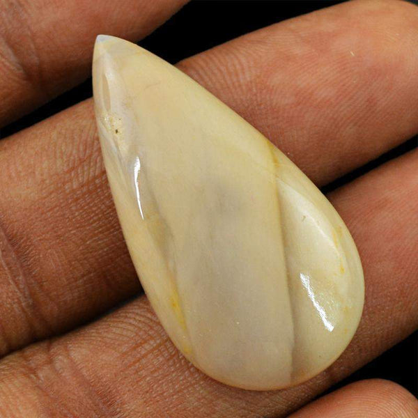 gemsmore:Natural Untreated Agate Pear Shape Loose Gemstone