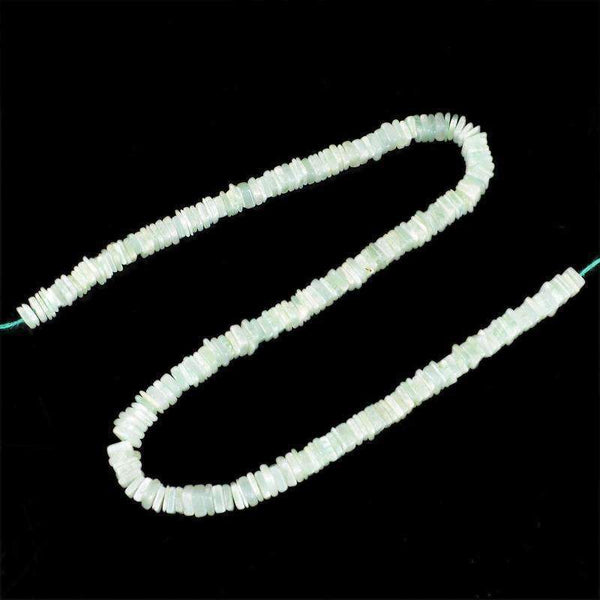 gemsmore:Natural Untreated Amazonite Drilled Beads Strand