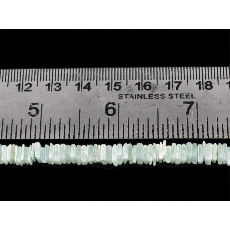 gemsmore:Natural Untreated Amazonite Drilled Beads Strand