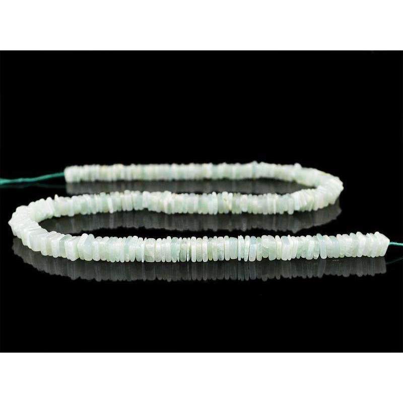 gemsmore:Natural Untreated Amazonite Drilled Beads Strand