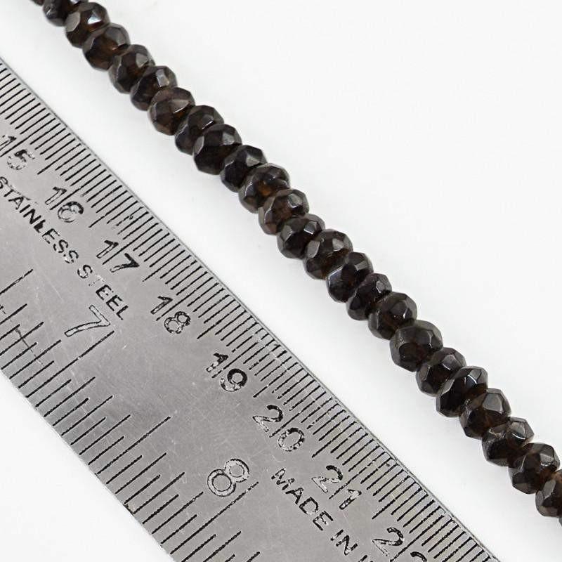 gemsmore:Natural Untreated Black Spinel Beads Strand