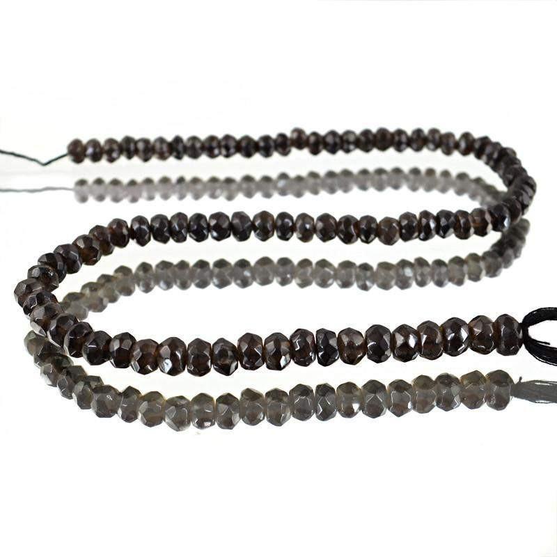 gemsmore:Natural Untreated Black Spinel Beads Strand