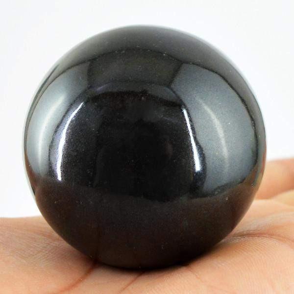 gemsmore:Natural Untreated Black Spinel Pure Healing Ball