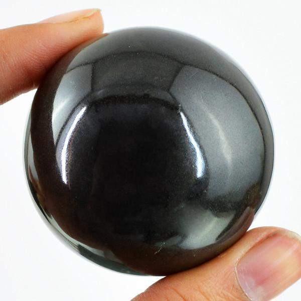gemsmore:Natural Untreated Black Spinel Pure Healing Ball