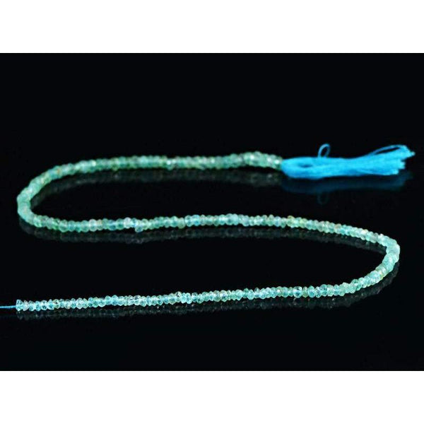 gemsmore:Natural Untreated Blue Apatite Beads Strand