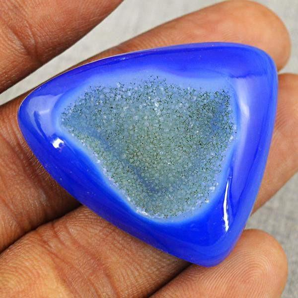 gemsmore:Natural Untreated Blue Druzy Onyx Gemstone