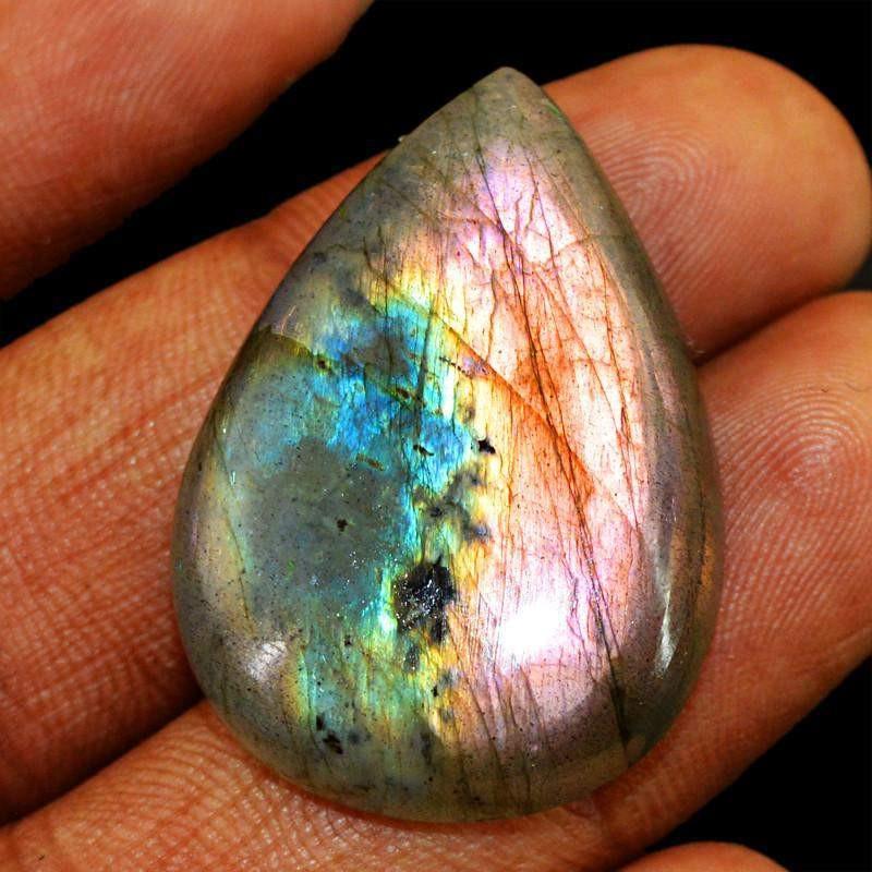 gemsmore:Natural Untreated Blue Flash Labradorite Gemstone