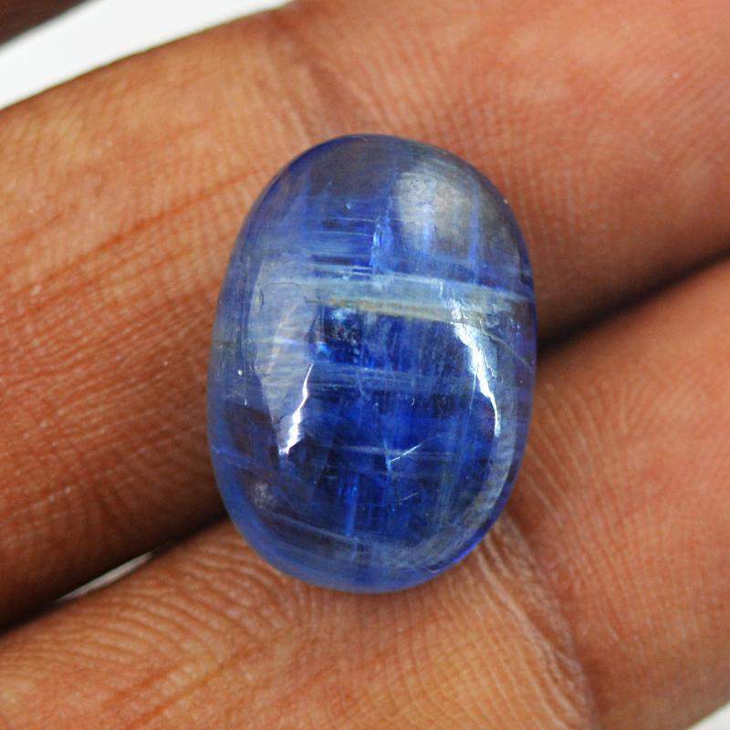 gemsmore:Natural Untreated Blue Kynite Oval Shape Loose Gemstone