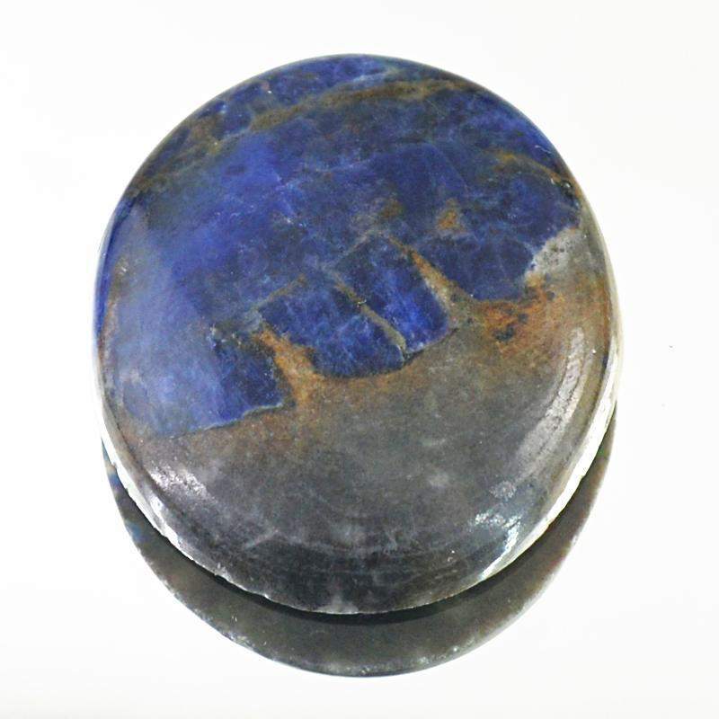 gemsmore:Natural Untreated Blue Sodalite Oval Shape Gemstone