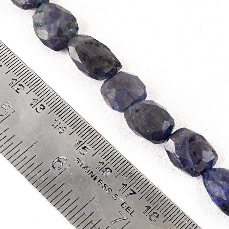 gemsmore:Natural Untreated Blue Tanzanite Beads Strand