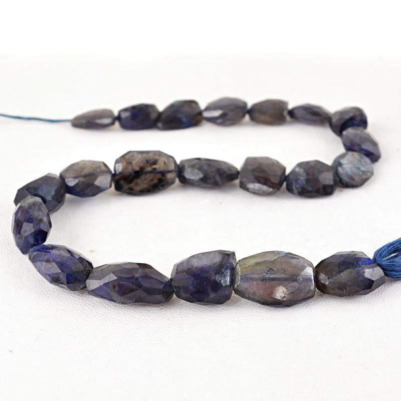 gemsmore:Natural Untreated Blue Tanzanite Beads Strand