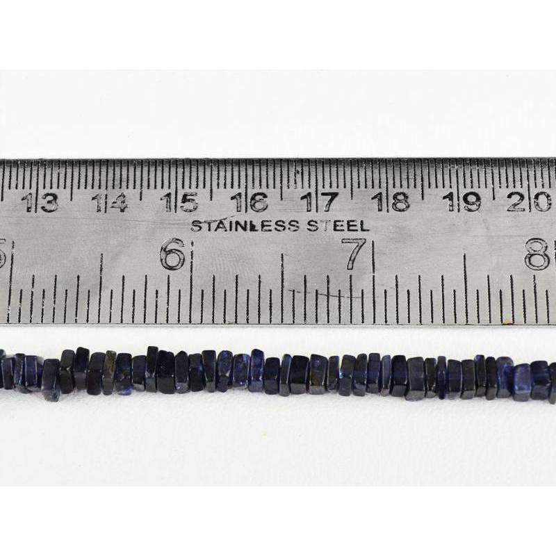 gemsmore:Natural Untreated Blue Tanzanite Drilled Beads Strand